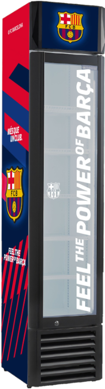 Upright branded cooler